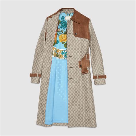 gucci colorful supreme trench|Gucci trench coat.